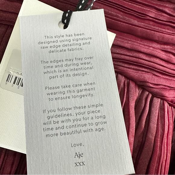 AJE Laurier Organza Micro Pleated Plissé Skirt - Picture 7 of 7